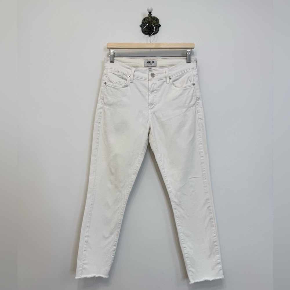 AGOLDE White Sophie Skinny Ankle Cropped Denim Jean Women’s Size 27 Stretch